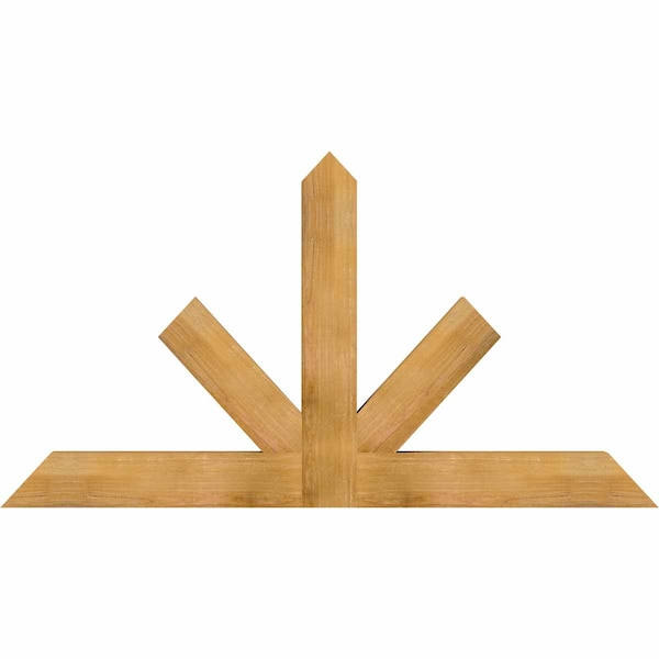 Ekena Millwork Saratoga Rough Sawn Timber Gable Bracket, Western Red Cedar, 72"W x 39"H x 4"D x 6"F, 13/12 Pitch GBW072X39X0406SAR00RWR - main